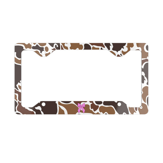 Duck Camo with Pink Bow License Plate Frame