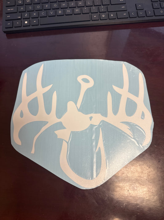 12x12" White Duck Antler Hook