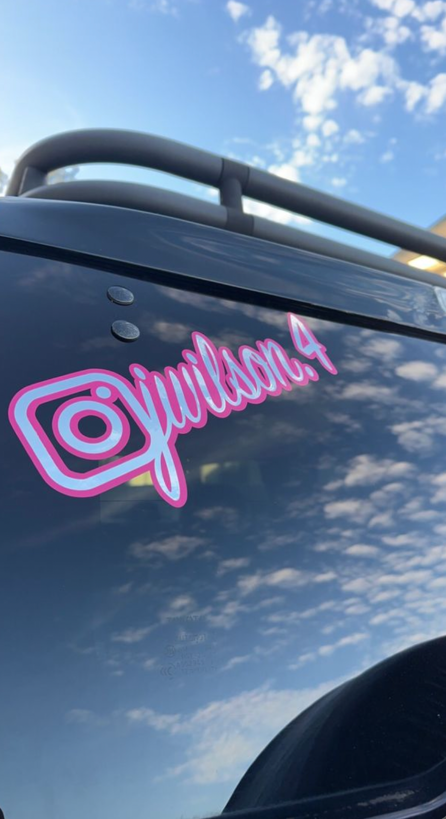 Instagram Username Decal