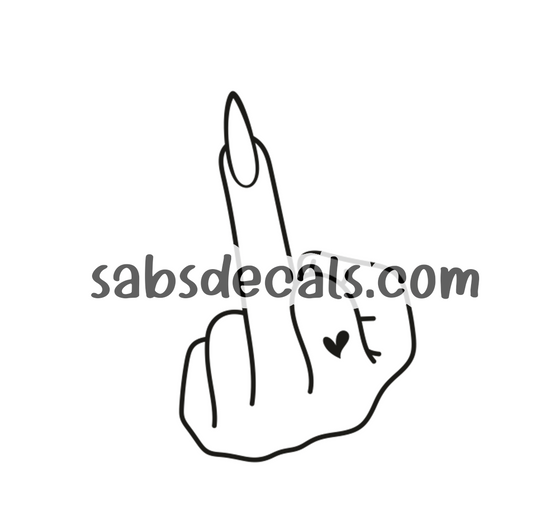 Middle Finger with Heart