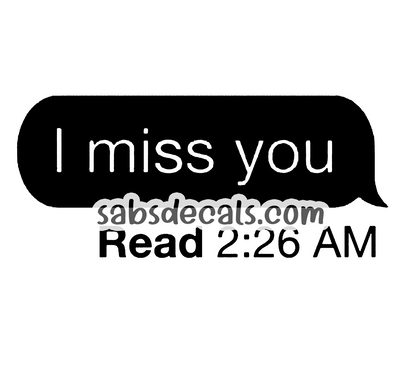 I Miss You Text Bubble