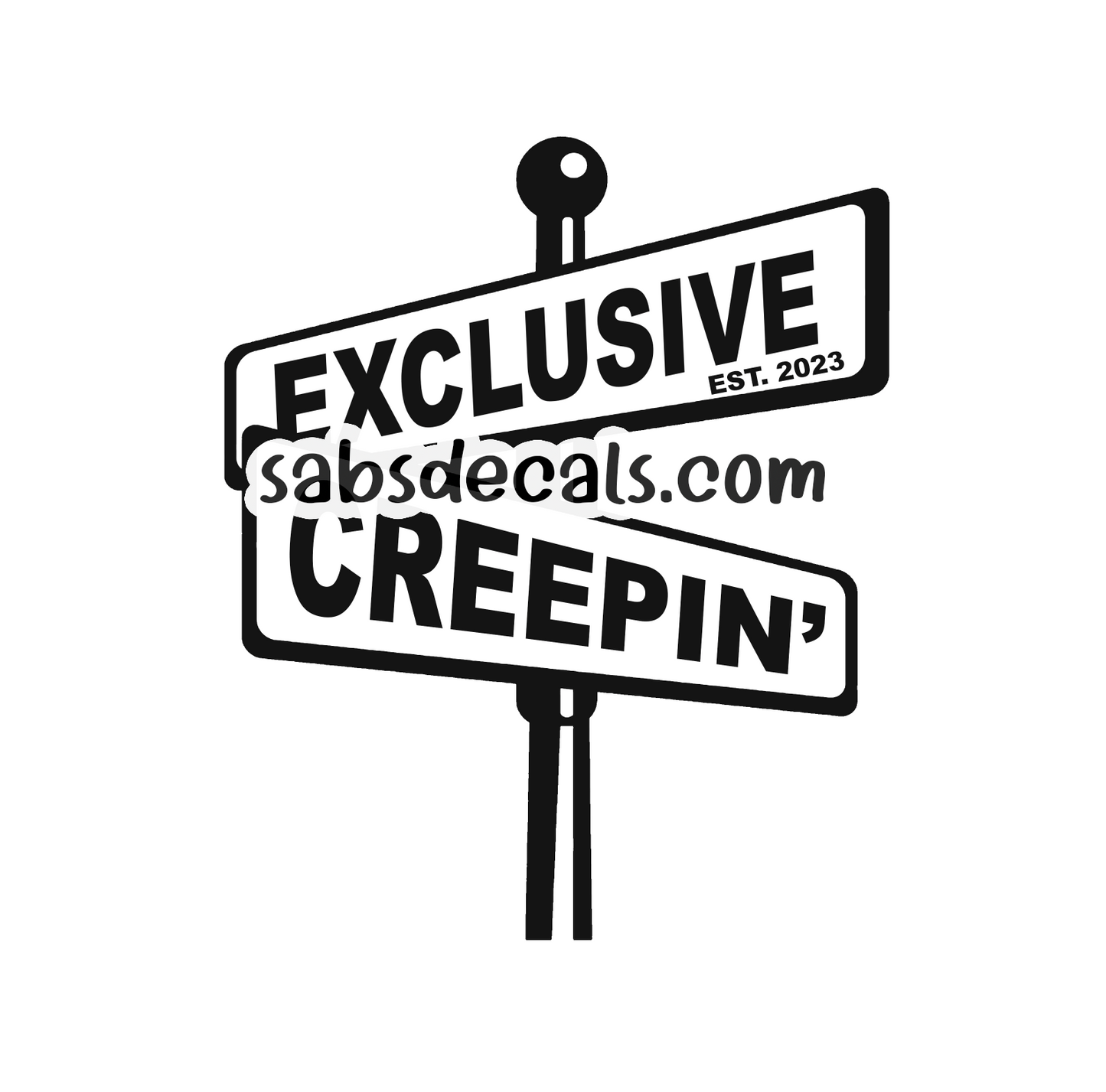 Exclusive Creepin' Street Sign Logo