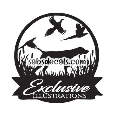 Exclusive Illustrations - Duck Dog Wreath Logo