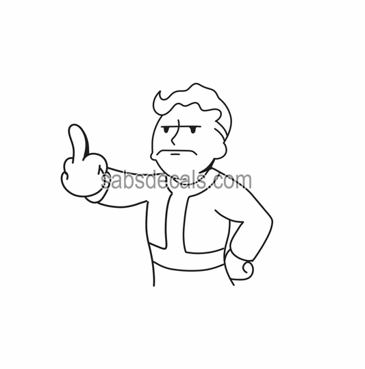 Fallout Guy Middle Finger