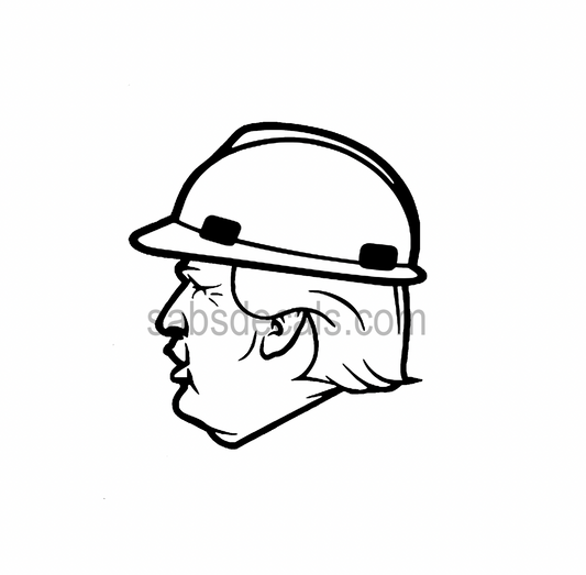 Trump with Hard Hat