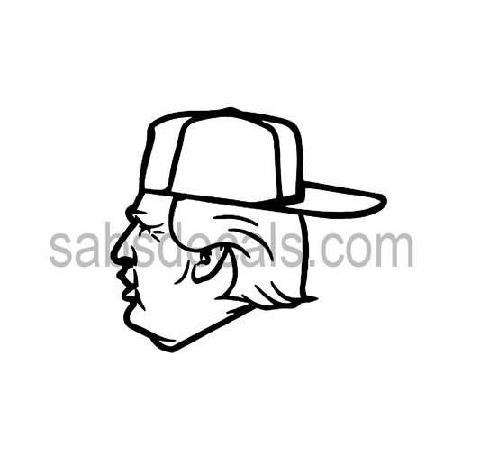 Trump with Backwards Hat