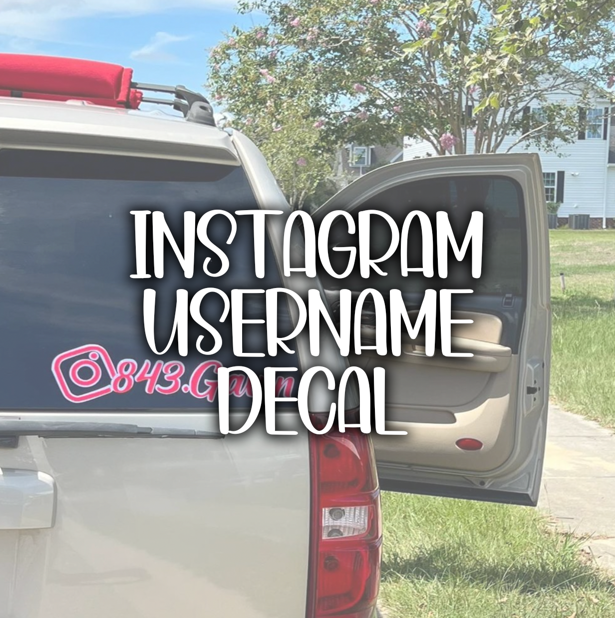 Instagram Username Decal