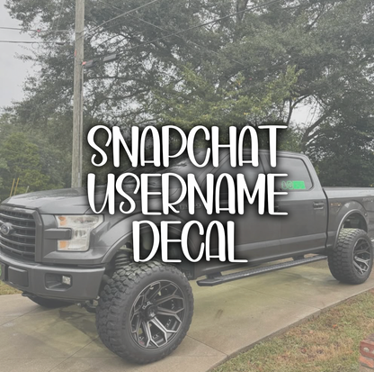 Snapchat Username Decal