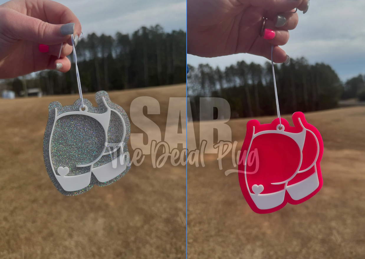 2Tone Booty w/ Heart Acrylic Car Ornament