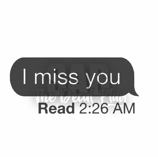 I Miss You Text Bubble