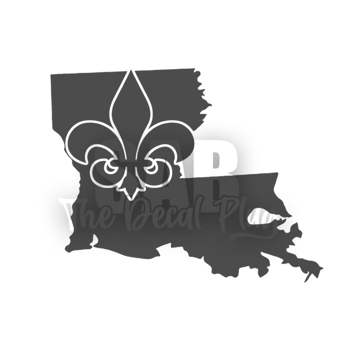 Louisiana State with Fleur-de-lis