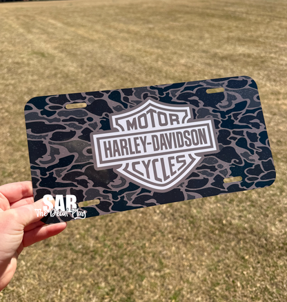 Harley Davidson Camo License Plate