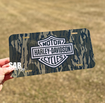 Harley Davidson Camo License Plate