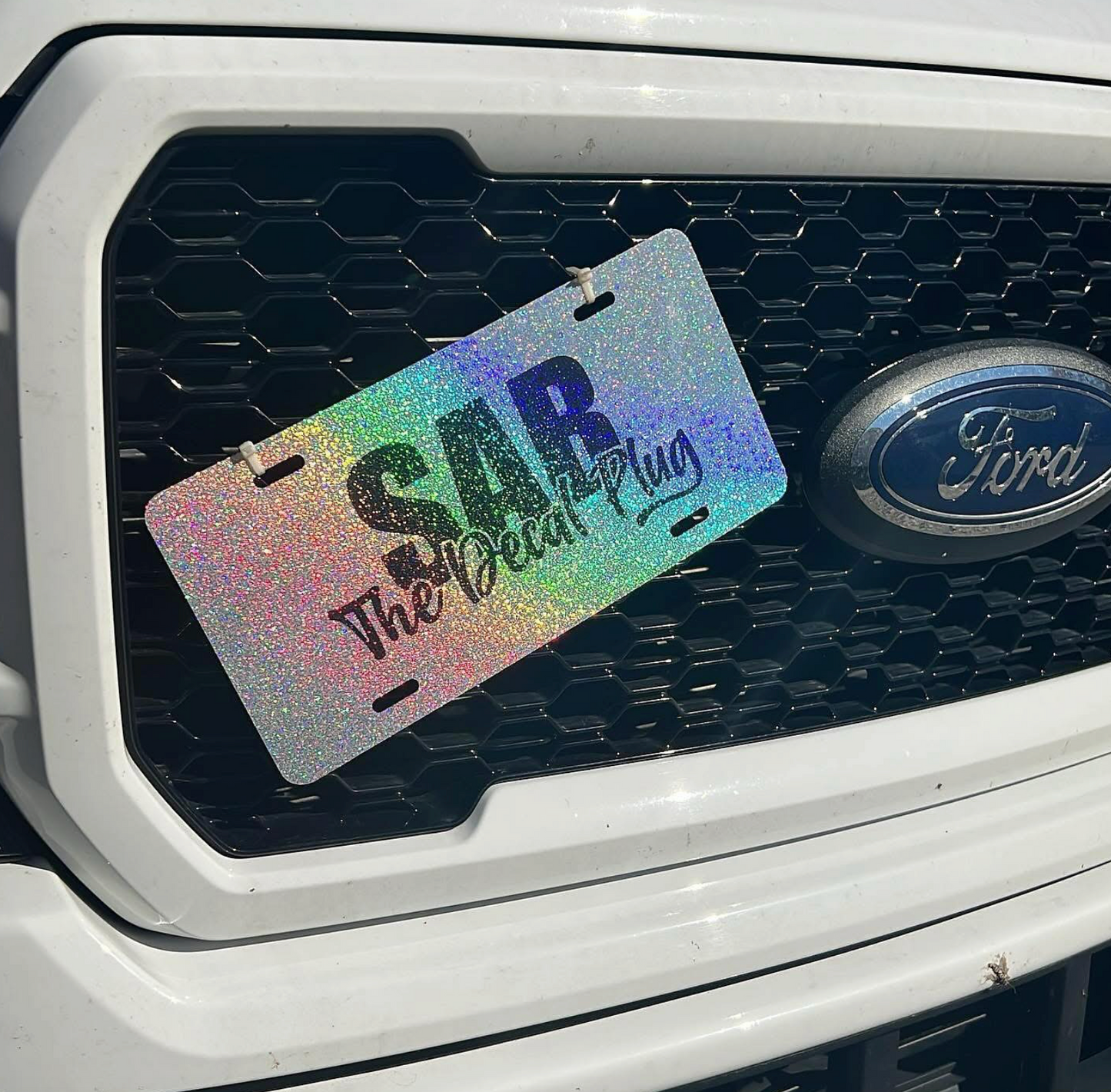 Custom Holo Flake License Plate