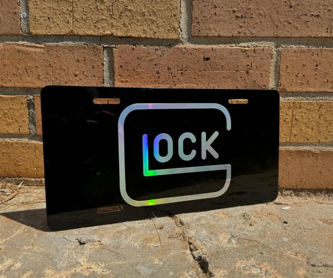 Glock Black License Plate