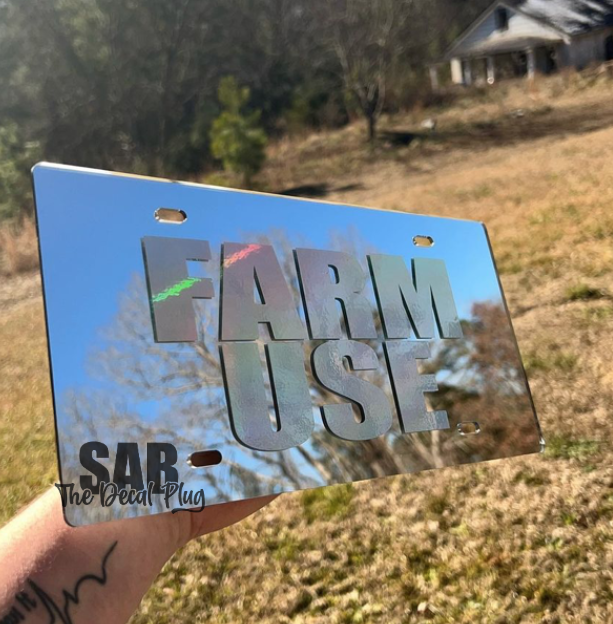 Farm Use License Plate