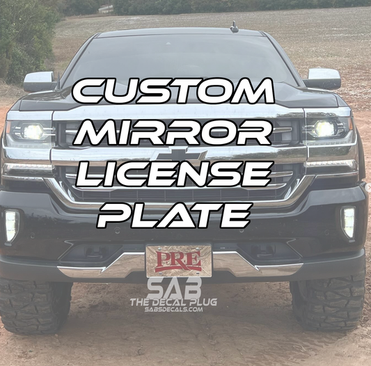 Custom Mirror License Plate